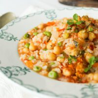 garbanzos y arroz fácil