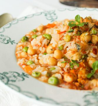 garbanzos y arroz fácil